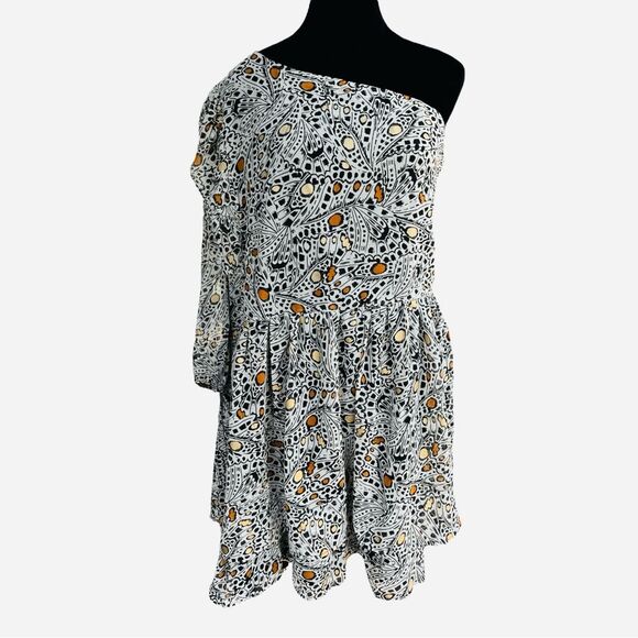 Express X Rachel Zoe Collaboration One Shoulder Gold Monarch Dress Size XL - Picture 4 of 11